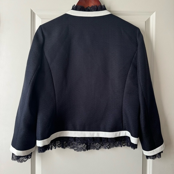 Ted Baker London Ennino Lace Trimmed Cropped Jacket - Picture 2 of 7